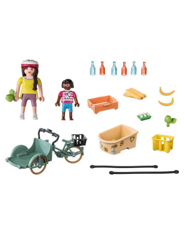 PM71306,PLAYMOBIL - BICICLETA FERMIERILOR CU MARFA