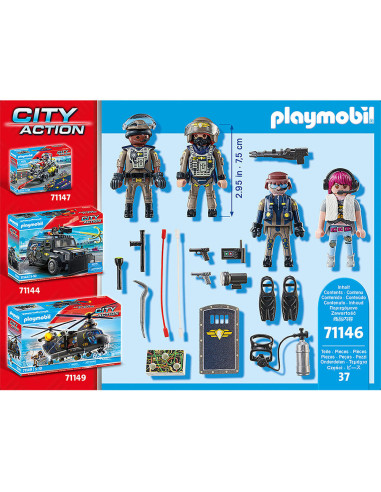 PM71146,PLAYMOBIL - SET FIGURINE ECHIPA SWAT