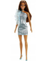 MTT7580_HJR95,Papusa Barbie Tinute Stralucitoare Satena Cu Rochita Blue