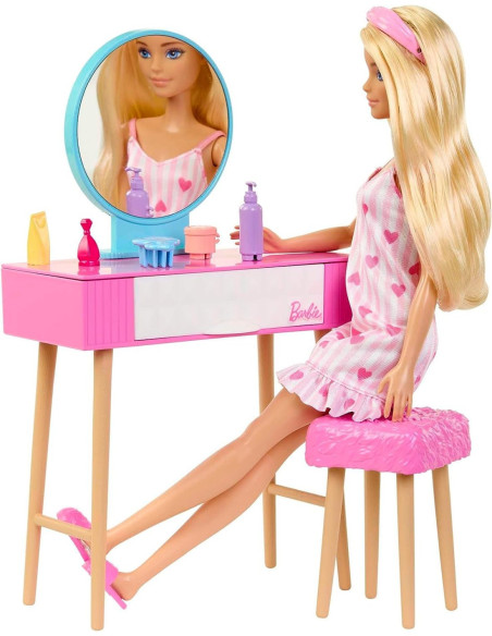 MTHPT55,Barbie Set Papusa Barbie Si Dormitorul Lui Barbie