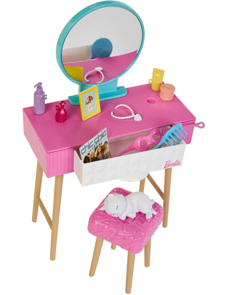 MTHPT55,Barbie Set Papusa Barbie Si Dormitorul Lui Barbie