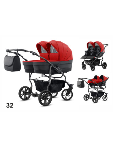 MKD-T.32,Carucior pentru gemeni Mikado TWIN 2023 T-32 2 in 1