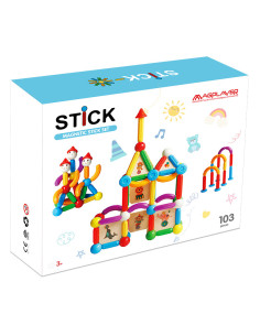 MPO-103,Set de constructie magnetic - STICK (103 piese) 2