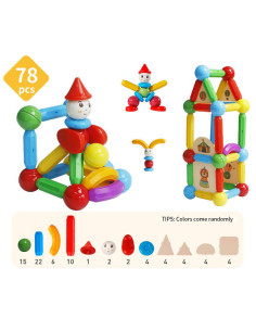 MPO-78,Set de constructie magnetic - STICK (78 piese) 2