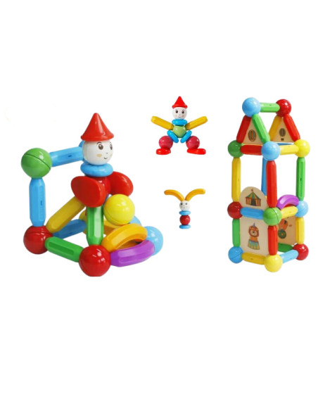 MPO-78,Set de constructie magnetic - STICK (78 piese)