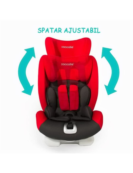 336085820,Scaun auto cu Isofix grupa 9-36 kg COCCOLLE Vela-Fix rosu
