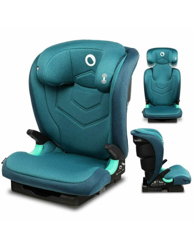 BN-LO-NEAL_GREEN_TURQUOISE,Lionelo - Scaun auto Neal Turquoise Spatar reglabil, Baza i-size, 15-36 Kg, cu Isofix, Conform cu sta