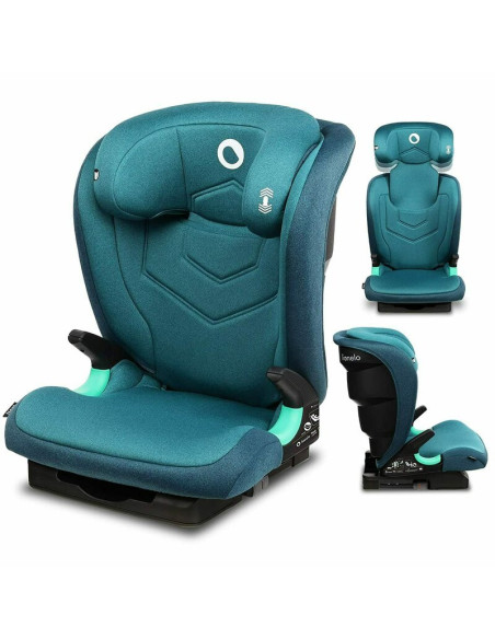 BN-LO-NEAL_GREEN_TURQUOISE,Lionelo - Scaun auto Neal Turquoise Spatar reglabil, Baza i-size, 15-36 Kg, cu Isofix, Conform cu sta