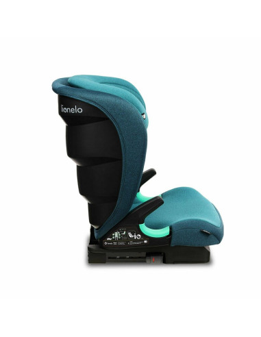 BN-LO-NEAL_GREEN_TURQUOISE,Lionelo - Scaun auto Neal Turquoise Spatar reglabil, Baza i-size, 15-36 Kg, cu Isofix, Conform cu sta
