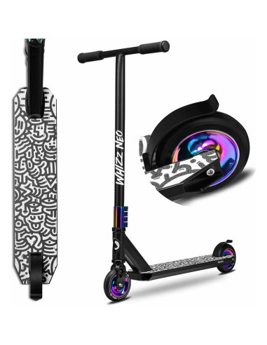 BN-LO-WHIZZ-NEO_BLACK_CARBON,Lionelo - Trotineta Whizz, Pentru Acrobatii, Rulmenti ABEC-9, Sistemul de compresie IHC 9, 20 - 100