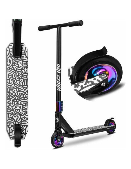 BN-LO-WHIZZ-NEO_BLACK_CARBON,Lionelo - Trotineta Whizz, Pentru Acrobatii, Rulmenti ABEC-9, Sistemul de compresie IHC 9, 20 - 100