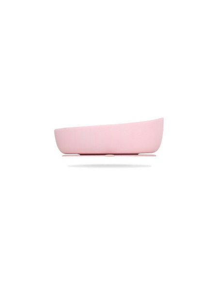 BN-CUP-302,Doidy - Bol inclinat cu ventuza, Din silicon, Fara BPA. Antialunecare, 3 luni+, Roz