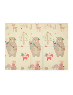 BN-435070,Petite&Mars - Covoras de joaca reversibil, Include geanta pentru transport, Pliabil si impermeabil, Non-toxic, 197 x 1 2