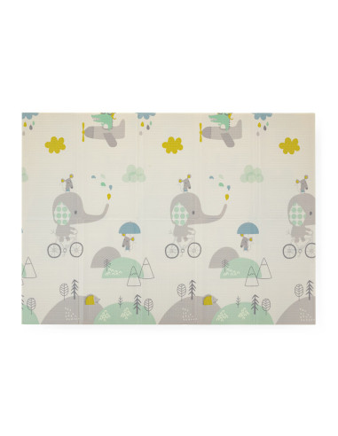BN-435070,Petite&Mars - Covoras de joaca reversibil, Include geanta pentru transport, Pliabil si impermeabil, Non-toxic, 197 x 1