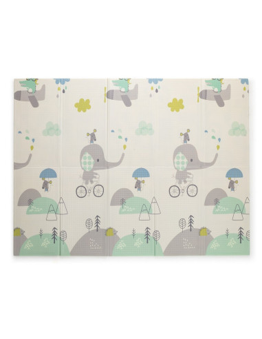 BN-435071,Petite&Mars - Covoras de joaca reversibil, Include geanta pentru transport, Pliabil si impermeabil, Non-toxic, 197 x 1