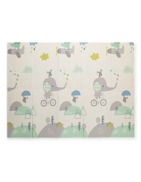 BN-435071,Petite&Mars - Covoras de joaca reversibil, Include geanta pentru transport, Pliabil si impermeabil, Non-toxic, 197 x 1