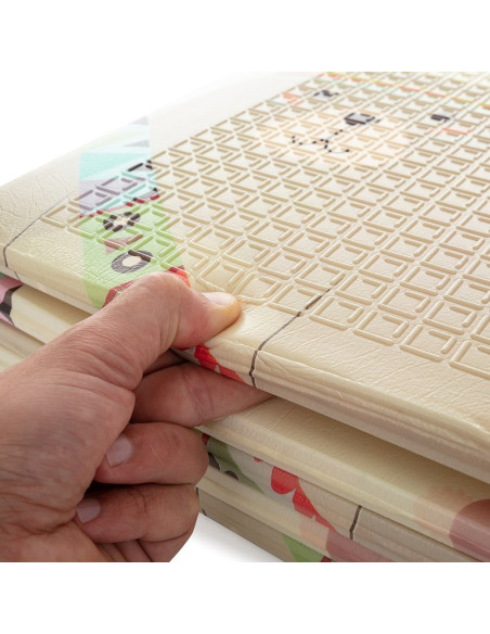 BN-435071,Petite&Mars - Covoras de joaca reversibil, Include geanta pentru transport, Pliabil si impermeabil, Non-toxic, 197 x 1