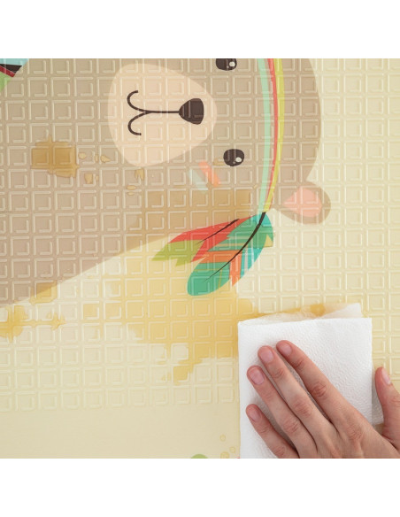 BN-435071,Petite&Mars - Covoras de joaca reversibil, Include geanta pentru transport, Pliabil si impermeabil, Non-toxic, 197 x 1