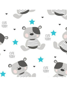 BN-39475,Scutec impermeabil din flanel, Cu multiple intrebuintari, Dimensiune 57x47 cm, New Baby, Cute Teddy 2