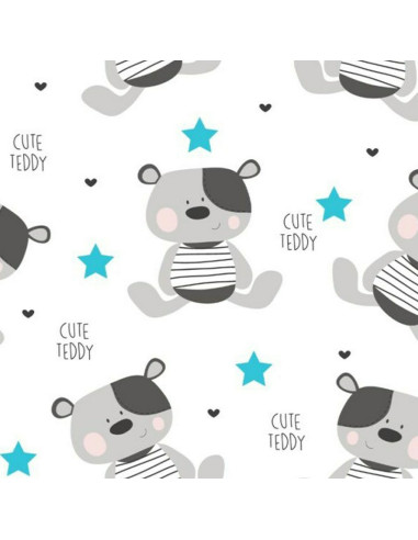 BN-39475,Scutec impermeabil din flanel, Cu multiple intrebuintari, Dimensiune 57x47 cm, New Baby, Cute Teddy