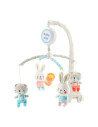 BN-49413,Carusel muzical pentru patut, Cu 5 jucarii din plus, Bears and rabbits, Baby Mix