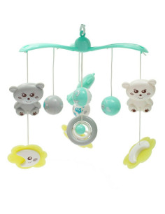 BN-42785,Carusel muzical pentru patut bebelusi, Cu proiectii, Cu melodii si sunete ale naturii, Cu 10 jucarii si ceas de jucarie 2