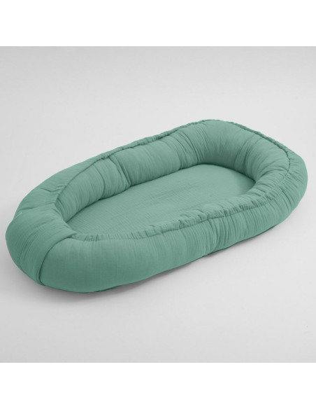 BN-52098,Cosulet bebelus pentru dormit, Baby Nest 80 x 50 cm, Din muselina, Din materiale certificate Oeko Tex Standard 100, New