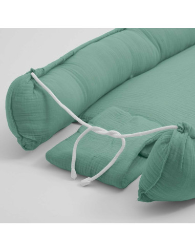 BN-52098,Cosulet bebelus pentru dormit, Baby Nest 80 x 50 cm, Din muselina, Din materiale certificate Oeko Tex Standard 100, New