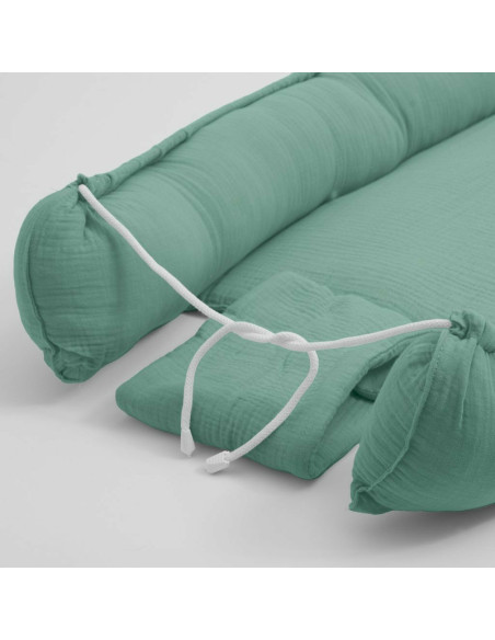 BN-52098,Cosulet bebelus pentru dormit, Baby Nest 80 x 50 cm, Din muselina, Din materiale certificate Oeko Tex Standard 100, New