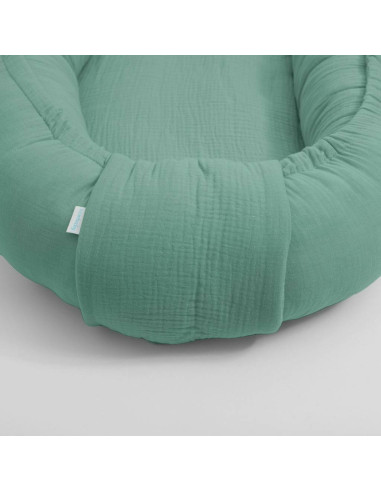 BN-52098,Cosulet bebelus pentru dormit, Baby Nest 80 x 50 cm, Din muselina, Din materiale certificate Oeko Tex Standard 100, New