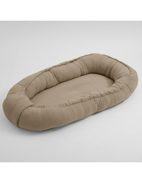 BN-52114,Cosulet bebelus pentru dormit, Baby Nest 80 x 50 cm, Din muselina, Din materiale certificate Oeko Tex Standard 100, New