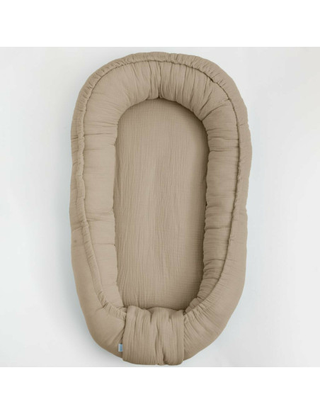 BN-52114,Cosulet bebelus pentru dormit, Baby Nest 80 x 50 cm, Din muselina, Din materiale certificate Oeko Tex Standard 100, New