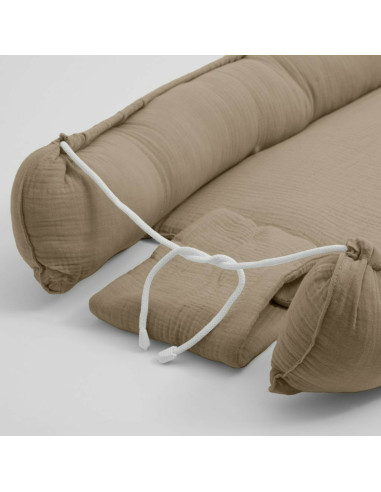 BN-52114,Cosulet bebelus pentru dormit, Baby Nest 80 x 50 cm, Din muselina, Din materiale certificate Oeko Tex Standard 100, New