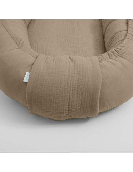 BN-52114,Cosulet bebelus pentru dormit, Baby Nest 80 x 50 cm, Din muselina, Din materiale certificate Oeko Tex Standard 100, New