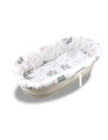BN-6426972023177,MimiNu - Set pentru landou/cosulet, Cu protectie, saltea si pernuta, Din bumbac certificat Oeko Tex Standard 10