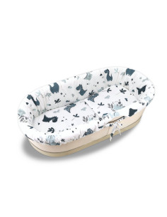 BN-6426972023184,MimiNu - Set pentru landou/cosulet, Cu protectie, saltea si pernuta, Din bumbac certificat Oeko Tex Standard 10 2