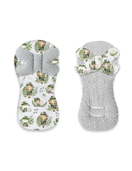 BN-6426972023214,MimiNu - Protectie textila pentru carucior, scaun auto si scaun de bicicleta, Cu perna Butterfly, Materiale cer