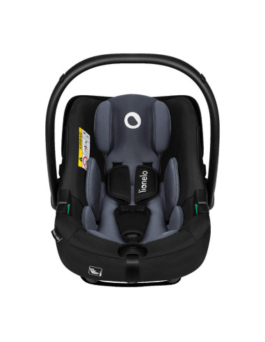 BN-LO-ASTRID_I-SIZE_BLACK_GREY,Lionelo - Soica auto i-Size Astrid, 0-13 Kg, 40-87 cm, Cu maner si capotina reglabile, Cu protect