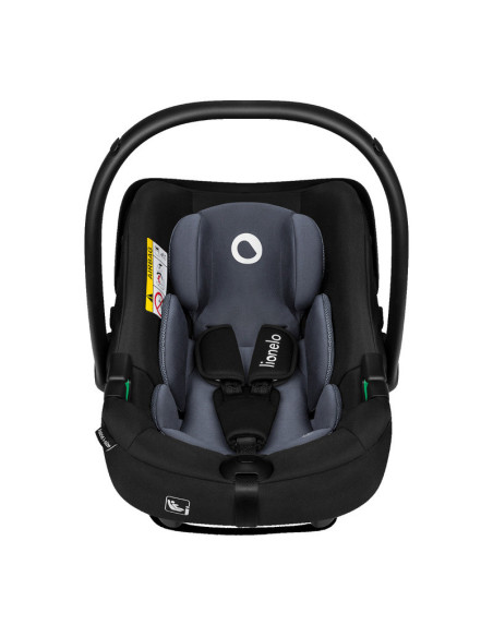 BN-LO-ASTRID_I-SIZE_BLACK_GREY,Lionelo - Soica auto i-Size Astrid, 0-13 Kg, 40-87 cm, Cu maner si capotina reglabile, Cu protect