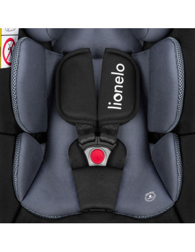 BN-LO-ASTRID_I-SIZE_BLACK_GREY,Lionelo - Soica auto i-Size Astrid, 0-13 Kg, 40-87 cm, Cu maner si capotina reglabile, Cu protect