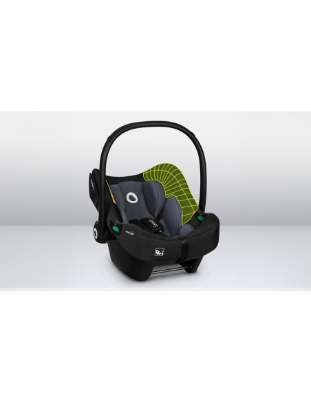BN-LO-ASTRID_I-SIZE_BLACK_GREY,Lionelo - Soica auto i-Size Astrid, 0-13 Kg, 40-87 cm, Cu maner si capotina reglabile, Cu protect