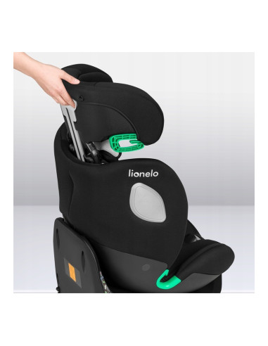 BN-LO-BRAAM I-SIZE BLACK CARBON,Lionelo - Scaun auto i-Size Braam, 0-36 Kg, 40-150 cm, Cu isofix si picior de fixare, Protectie 