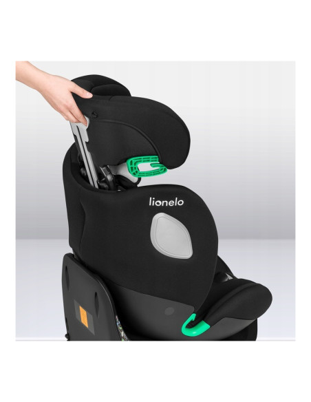 BN-LO-BRAAM I-SIZE BLACK CARBON,Lionelo - Scaun auto i-Size Braam, 0-36 Kg, 40-150 cm, Cu isofix si picior de fixare, Protectie 