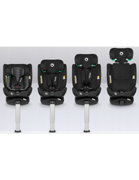 BN-LO-BRAAM I-SIZE BLACK CARBON,Lionelo - Scaun auto i-Size Braam, 0-36 Kg, 40-150 cm, Cu isofix si picior de fixare, Protectie 