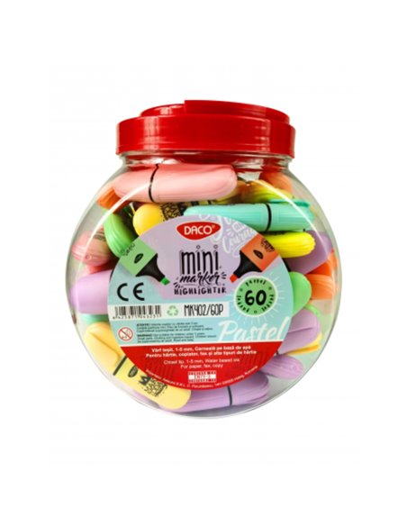MK402/60P,Marker evidentiator DACO mini, 60 buc, Pastel MK402/60P,Marker evidentiator DACO mini, 60 buc, Pastel