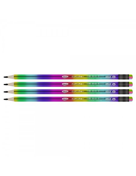 CG108,Creion HB cu radiera DACO, Curcubeu