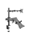 BP0137,Suport de birou LOGILINK, pt 1 TV/monitor + 1 notebook, diag. max 32 inch + max 15.6 inch, orizont