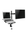 BP0137,Suport de birou LOGILINK, pt 1 TV/monitor + 1 notebook, diag. max 32 inch + max 15.6 inch, orizont