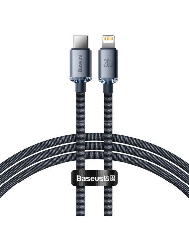 CAJY000201,CABLU alimentare si date Baseus Crystal Shine, Fast Charging Data Cable pt. smartphone, USB Type-C la Lightning Iphon