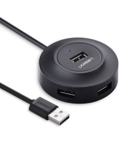 RY-20277,HUB extern Ugreen, "CR106" porturi USB: USB 2.0 x 4, conectare prin USB 2.0, lungime 1 m, negru, "20277"- 6957303822775 2